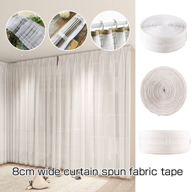 20M Multifunction Curtain Heading Pinch Pleat Tape DIY White Home Sewing  Curtain Accessories Tape Hook Rod Pocket Pull Pleated - AliExpress